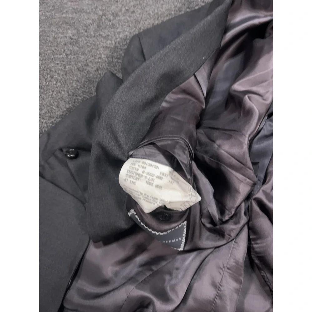 Hickey Freeman Suit Men's 41L Pants 33x30‎ Gray Loro Piana Tasmanian Super 130s